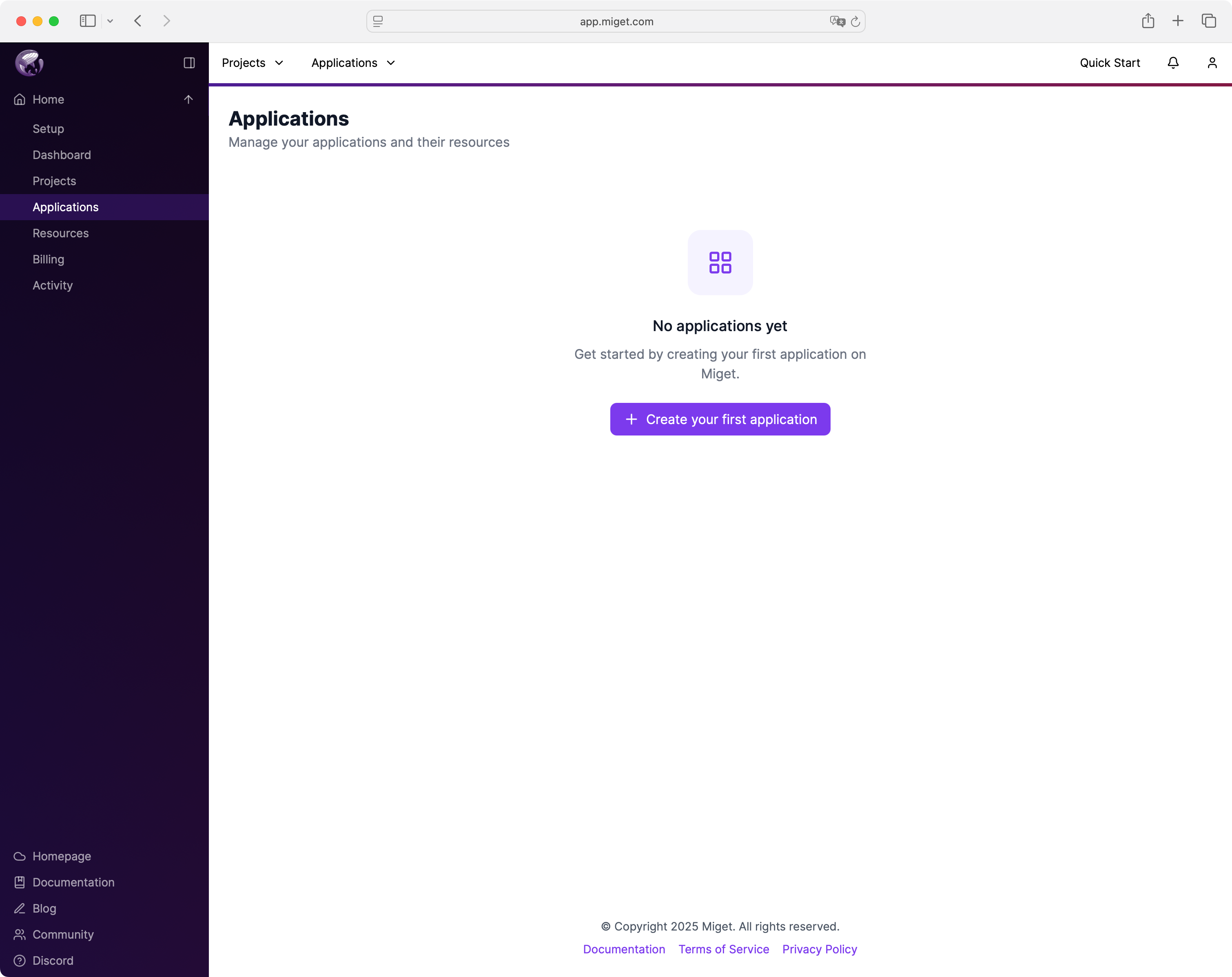 Create Application